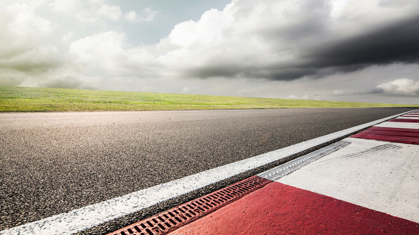 Cliché d'une piste de course