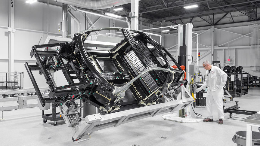 Cliché du châssis de la NSX