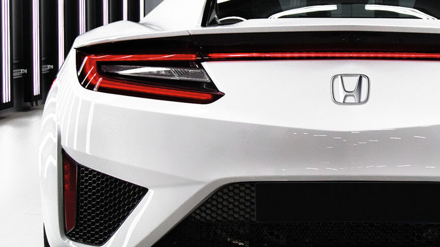 Gros plan arrière de la NSX