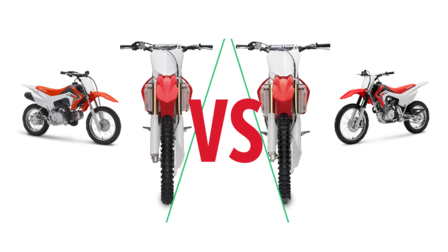 Association de 4 motos tout-terrain Honda.