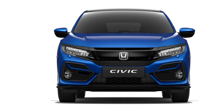 Vue arrière de la Honda Civic.