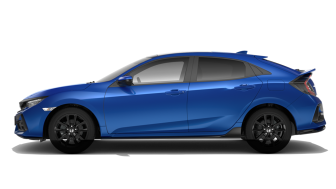 Vue latérale de la Honda Civic.