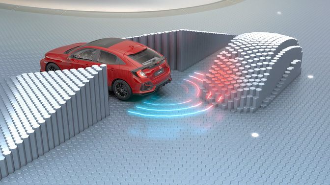 Honda Civic en studio virtuel