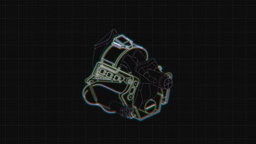 CAO 3D du turbocompresseur