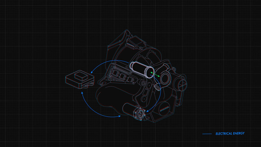 CAO 3D d'une unité moteur-générateur
