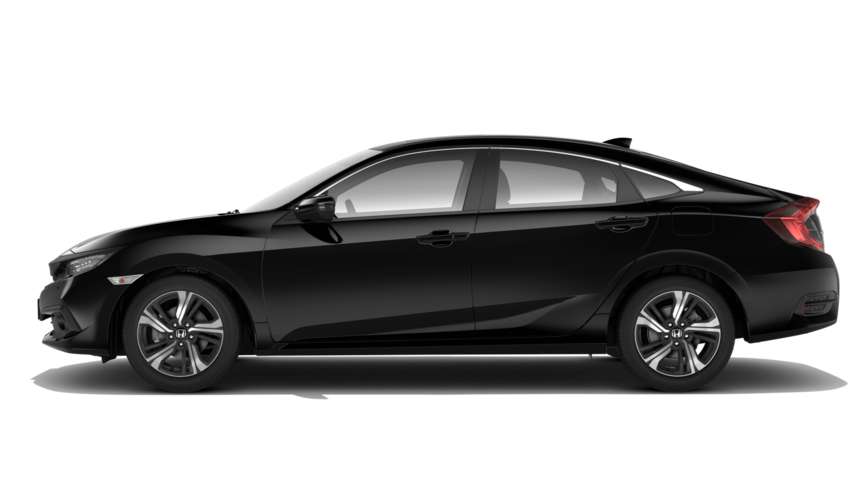 Vue latérale de la Honda Civic 4 portes.