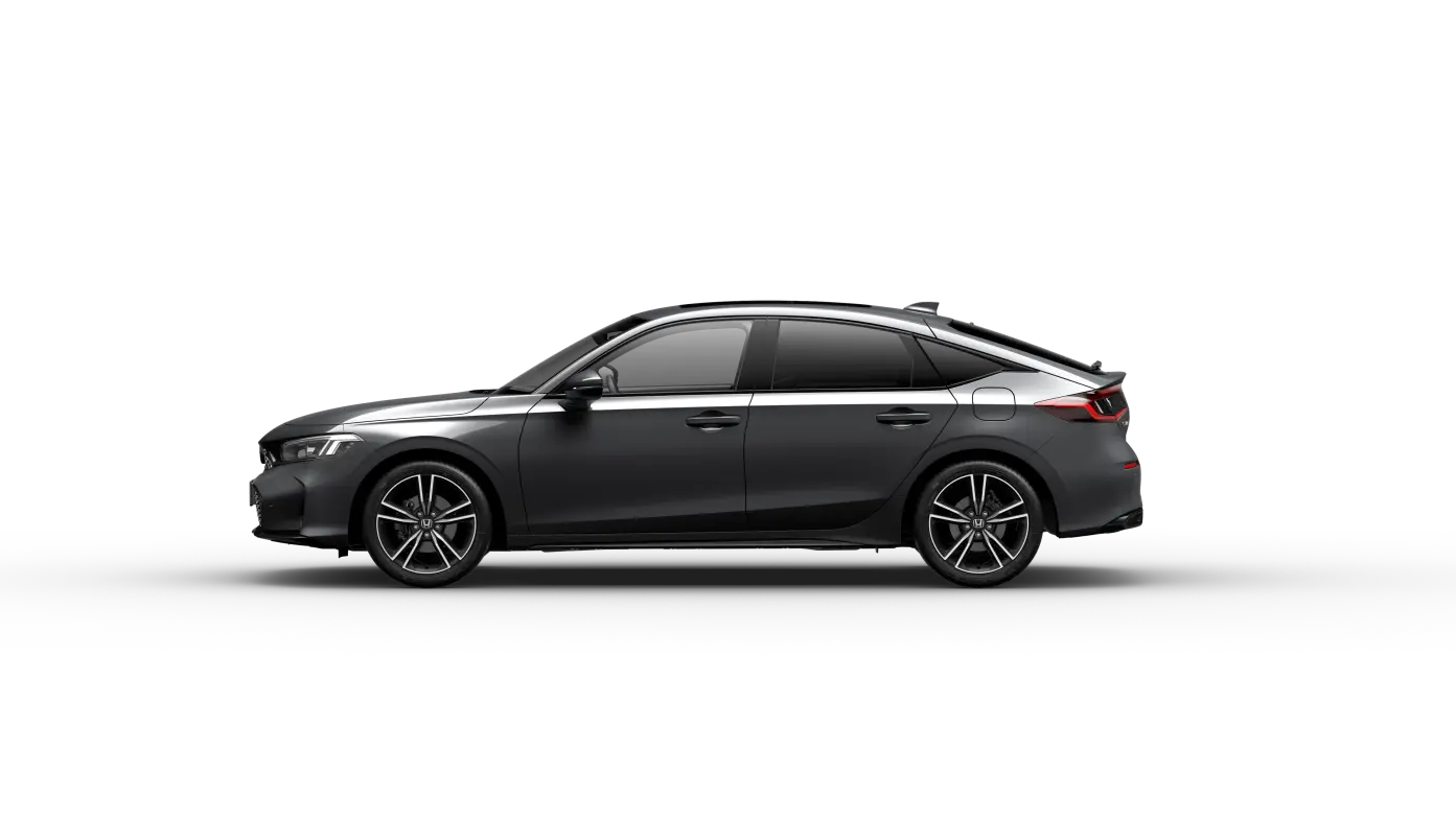 Vue de profil de la Honda Civic