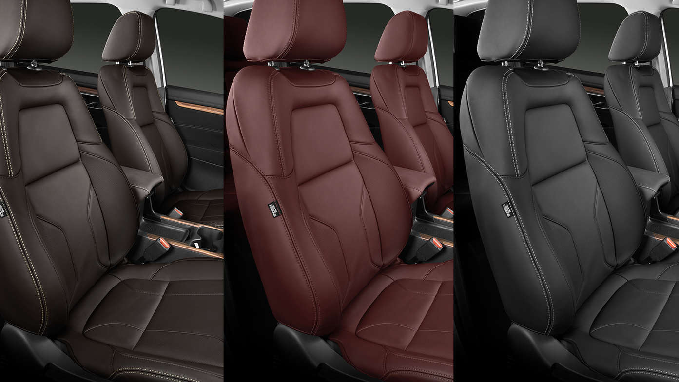 Options de coloris de la sellerie cuir du Honda CR-V.