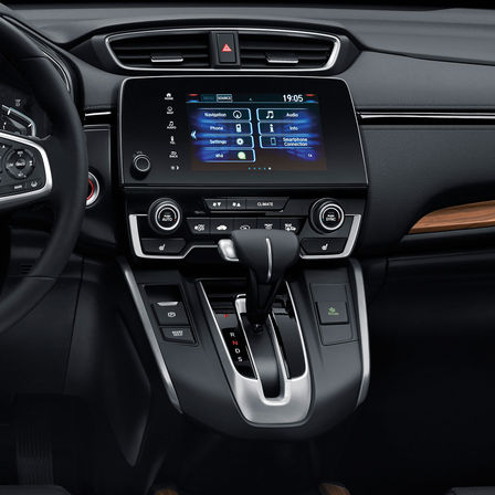 Vue latérale du système d'infodivertissement 7" du Honda CR-V.