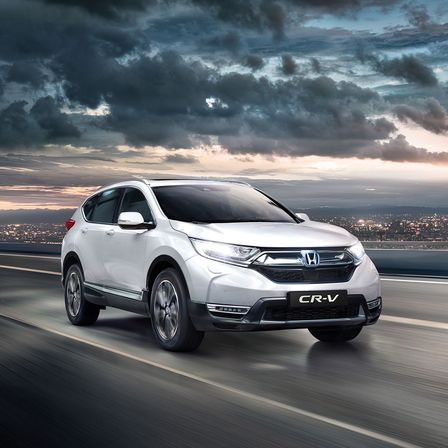 Vue de trois quarts avant du Honda CR-V