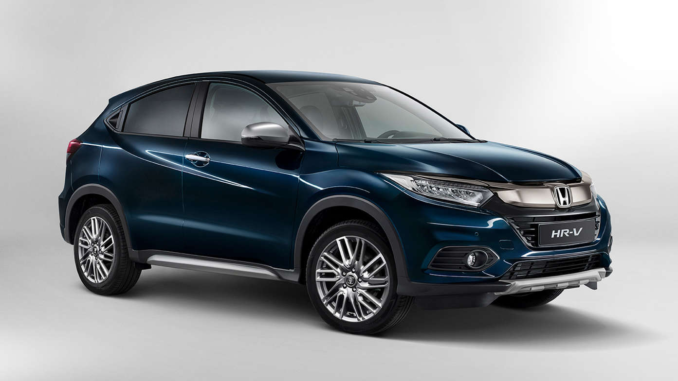 Vue de trois-quarts arrière du Honda HR-V.