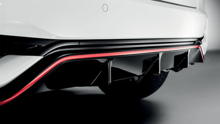 Gros plan du pare-chocs arri&egrave;re de la Honda Jazz Dynamic.