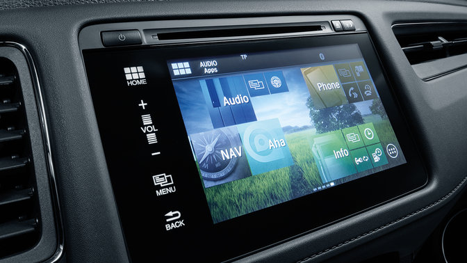 Gros plan de l'&eacute;cran Honda CONNECT de la Honda Jazz.