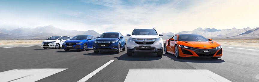 Les voitures de la gamme Honda.