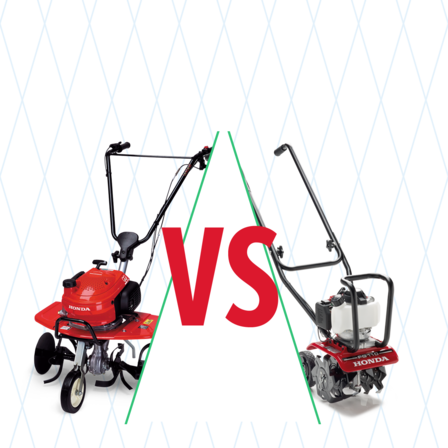 2 motobineuses, illustration de comparaison.