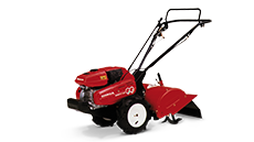 3/4 left facing Rotary Tiller.