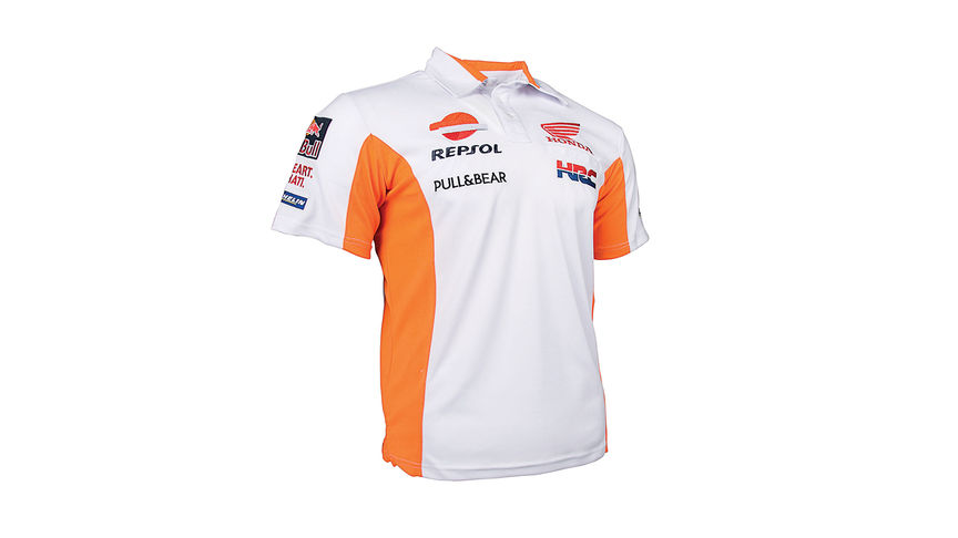 Couleurs de l’équipe MotoGP Honda, coloris blanc avec logo Repsol.