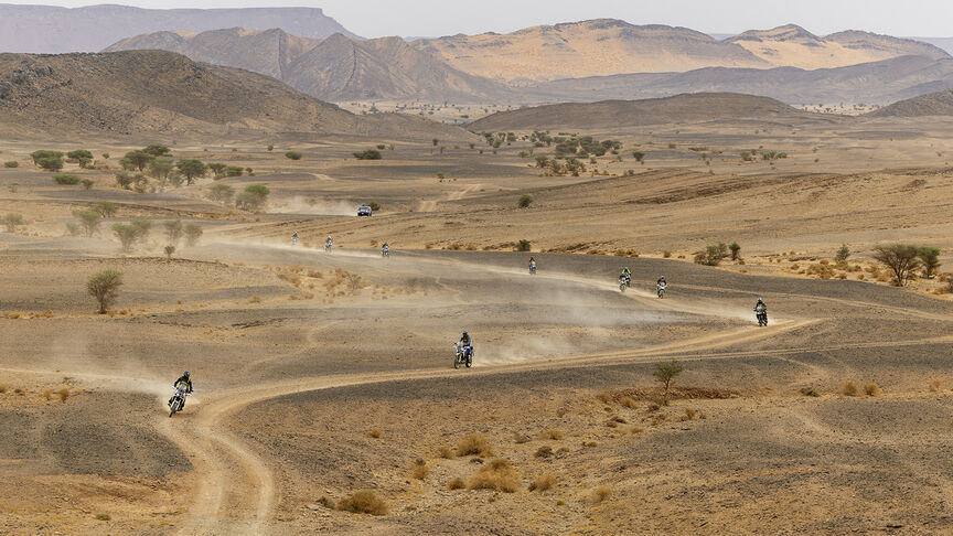 Paysage du Maroc entre passionnés de la moto sur le Honda Adventure Roads.