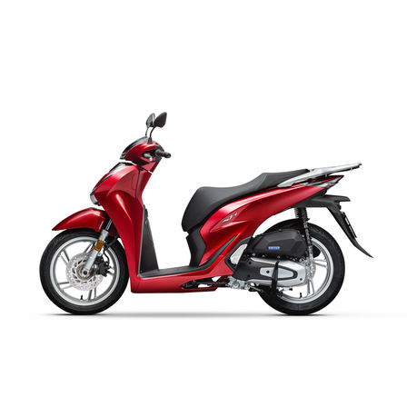 Honda-SH125i, c&ocirc;t&eacute; gauche, mod&egrave;le rouge