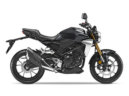 Vue lat&eacute;rale droite de la Honda CB300R Neo Sports Caf&eacute; noir