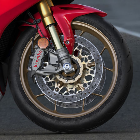 Gros plan sur les roues Marchesini.